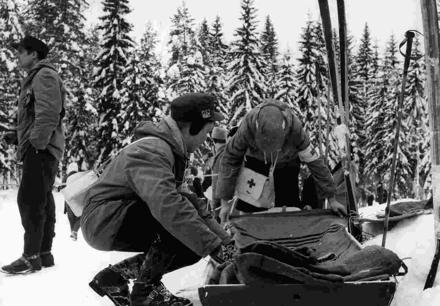 Ensiapupäivystys Lahden MM-kisoissa 1958.